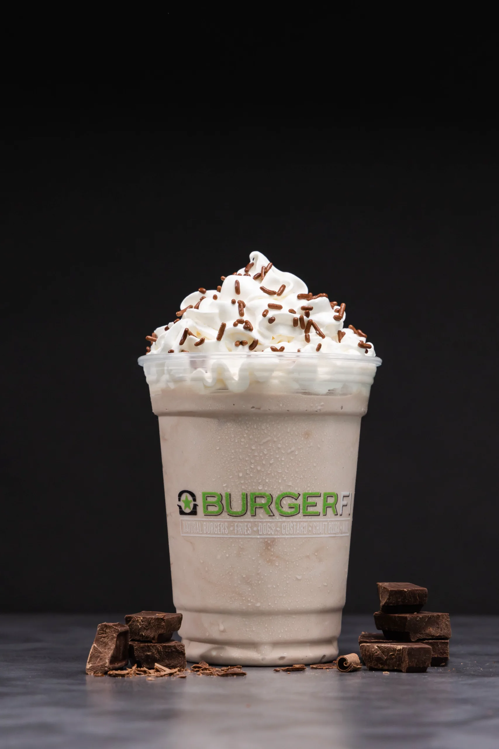 A glass of tasty frozen Custard Shake at BurgerFi.